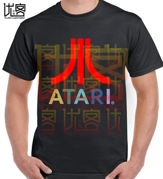 Retro Atari Spēļu Logo t-krekls Herre t-krekls Champiom t-kreklu Uzvarētāju Tee Vīriešu Zīmolu Apģērbu Klasiskā Stilā, t-krekls