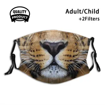 Skaisti Jaguar Maska Smieklīgi Atdzist Auduma Maska Cat Kaķu Dzīvnieku Smieklīgi Fun Kids Bērnu Ppe Individuālie Aizsardzības Līdzekļi