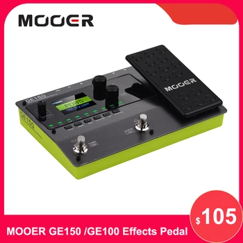 MOOER GE150 /GE100 Amp Modelēšanas & Multi Efektu Pedālis 55 Augstas kvalitātes Amp Modeļi un 151 Dažādus Efektus Ģitāras Efektu Pedālis