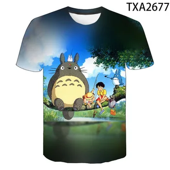 Vasaras Totoro Streetwear Dzelzs Vīrs 3D T Krekli, Vīriešu, Sieviešu, Bērnu Modes Īsām Piedurknēm, Zēns, Meitene, Bērniem, Iespiestas Multiplikācijas filmu Topi Tee