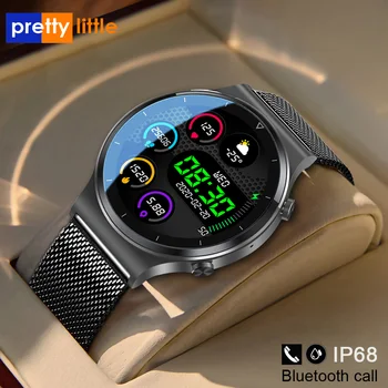 Jaunās Bluetooth Zvanu Smart Skatīties Vīriešu-600 IP68 Ūdensnecaurlaidīga ar skārienekrānu Sporta Fitnesa Smartwatch Pasūtījuma Seju, Lai Android, IOS