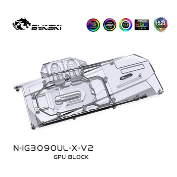 Bykski VGA Cooler/ GPU Ūdens Bloķēt Krāsains iGame 3080/3090 Ultra/Advanced OC, 12V/5V RGB MB SINHRONIZĀCIJA, N-IG3090UL-X-V2