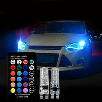 T10 W5W Auto Canbus LED RGB Autostāvvieta Gaismas Hyundai solaris akcentu i30 ix35 i20 elantra santa fe, tucson, getz