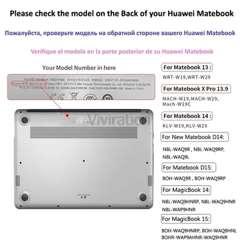 Par Huawei Matebook 13 WRT-W29, WRT-W19 Pilna Aizsargs Apvalka Matebook Magicbook X Pro 13.9/Mate 14/ Mate D15/ Mate D14 Vāciņu