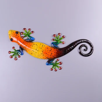 Metāla Gecko Sienu Apdare, Āra Dzīvniekus Dārzam Apdare Statujas un Miniatūras Dārza Piederumi Skulptūras
