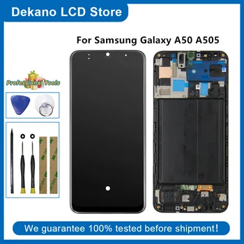 LCD Displejs Priekš Samsung Galaxy A50 A505 2019 Digitizer Montāža Aizstāj Ekrāns Samsung A505F/DS A505F A505FD A505A