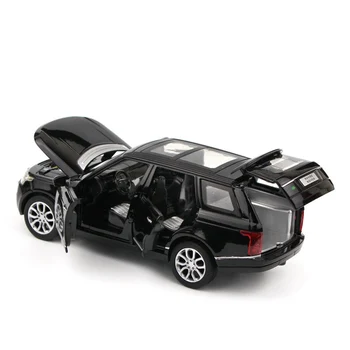 1:32 Range Rover APVIDUS auto Simulācijas Rotaļu Auto Modelis Sakausējuma Pull Atpakaļ Bērnu Rotaļlietu Kolekcija Dāvanu bezceļu Transportlīdzekļa Bērniem 6 atveriet durvis