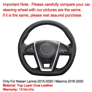 Šūšanai Ar Rokām Automašīnas Stūres Rats Segums Top Govs Ādas Nissan Lannia 2016 2017 2018 2019 2020 Maxima 2016-2020 Volant
