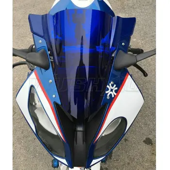 Motociklu Double Bubble Vējstikla Priekšējā stikla Ekrānā 2016 2017 2018 BMW S1000RR S 1000 RR 1000RR Melnu Dūmu Irīdija