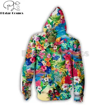 PLstar Cosmos 2019 Modes Vīrišķo/Sievišķo ziedu Rāvējslēdzēju pelēkā vārna krāsošana Ziedu 3D Iespiesti streetwear Gadījuma Kapuci jaka