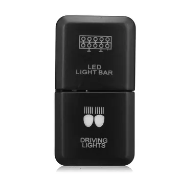 Vehemo Melns ABS Slēdzis Bārs Pārslēgtu Gaismas Joslu Maiņa Push Izturīgs Bārs Gaismas LED Gaismas Slēdzi Joslas Pogas LED Miglas Auto Piederumi
