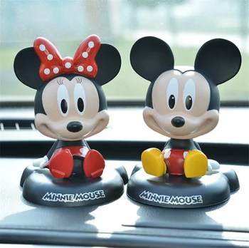 Disney Mickey Minnie Peles Attēls Rotaļlietas Bobble Head Vinnijs Pūks Pvc Modeli, Kratot Galvu Lelle Auto Dekori, Rotaļlietas Bērniem, Bērnu