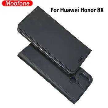 Par Huawei Honor 8X 8.C Maku, Ādas Gadījumā Flip Auto Slēgts Magnētisko Vāciņu Luksusa Godu 20 Godu 9X Pro Piemaksa Pasaules CAPA Soma
