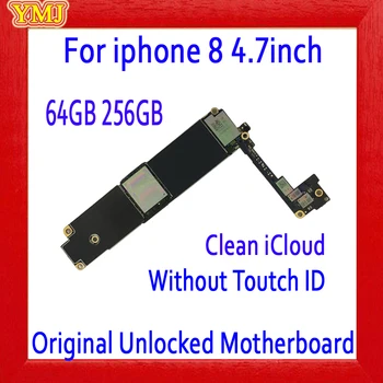 Atbloķēt icould Iphone 8 Mātesplati Ar/Bez Touch ID Remonts Sākotnējā Mātesplati Par iPhone 8 4.7 collu,Labi Pārbaudīta