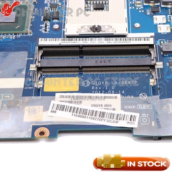 NOKOTION Lenovo ideapad Y500 Klēpjdators mātesplatē HM76 DDR3 GT650M videokarte 90001156 QIQY6 LA-8692P