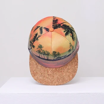 NUZADA Cepuri Pavasara Vasaras Beisbola cepure Vīriešiem, Sievietēm Pāris Kaulu Korķa Materiāla 3D Iespiesti Beach Snapback Personības Vāciņi
