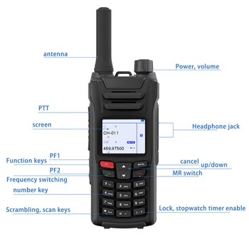 Tetra-band UV6F walkie talkie, automašīnas radio handphone telsiz domofons medību rācijām 10 km lielu Jaudu