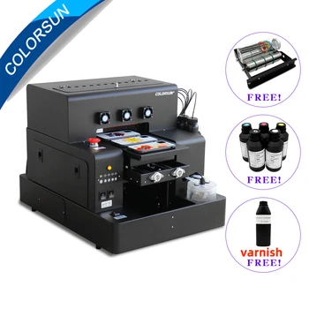 Colorsun Automātiskā A4 UV Printeri laku UV plakanvirsmas daudzfunkcionālo printeri telefonu gadījumā pudeli, printeri, koka stikla drukāšanas mašīna