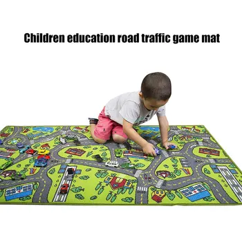 Auto Paklājs Bērnu Rotaļu Automašīnas rotaļu istaba un Klasē Multi Krāsu Darbību Centerp Spēlēt Mat Drošu un Jautri Spēlēt Paklāju Zēniem un Meitenēm