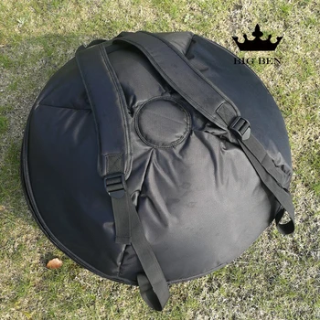 Modernizētas biezs melnu HANDPAN ādas soma brūnā big bungas gadījumā Sitamie Piederumu soma HandPan gadījumā handpan lodziņā mugursoma somas