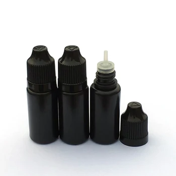 50gab Melns PE 10ml Tukša Pudele Mīkstas Plastmasas Pudeles Ar bērnu aizsardzībai paredzētām Klp E-Šķidruma Pudelīte