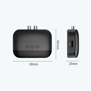 JAUNU Bezvadu Bluetooth Dongle V5.0 Uztvērējs Adapteri, NFC, USB TF Karti Spēlēt Auto Aux Brīvroku Mikrofons (3,5 mm Audio RCA Ostas Speaker