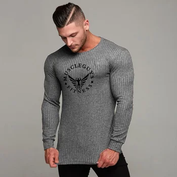 Muscleguys 2020. gadam zīmolu modes plānas vīriešu džemperi džemperi gadījuma rudens fitnesa trikotāžas džemperis vīriešiem masculino džersija apģērbs