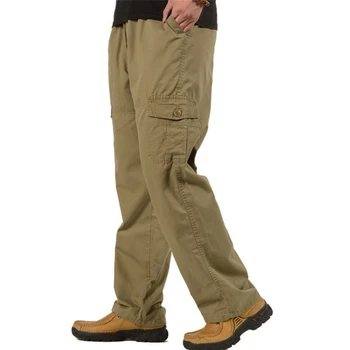 6XL Plus Lieluma Kravas Bikses Vīriešu Ikdienas Zaudēt Armiju, Militāro Garu garās Bikses Vīriešu Pavasara Rudens Baggy Multi-Kabatas Bikses Vīriešu Outwear