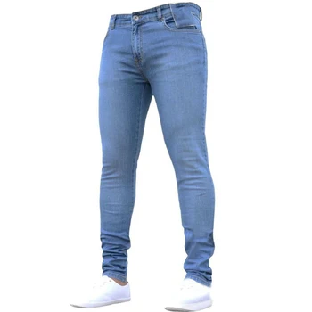 Rudens Ziemas Modes Vīrieši Izdilis Džinsi Slims Fit Džinsa Zeķes Garās Bikses Vīriešu Jaunu Modes Džinsa Zīmuli bikses skinny jeans