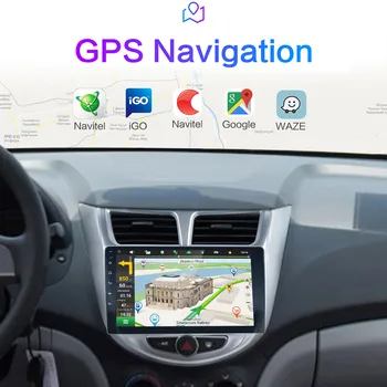2 Din Android 9.1 Auto Radio Multimediju Video Atskaņotāju Hyundai Solaris Akcentu Verna 2011 2012 2013 2016 Navigācijas FM