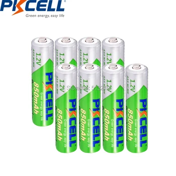 8PCS PKCELL AAA akumulatoru 850mah 1,2 v NIMH aaa uzlādējamās baterijas LSD batteria un 2GAB AA/AAA akumulatoru kastes turētājs