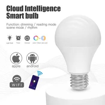 15W, WiFi Smart Spuldzes E27 B22 LED RGB Lampa Strādā ar Alexa/Google Home Aptumšojami Taimera Funkcija Magic Color Mainot Spuldzes