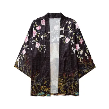 Pavasara Rudens Japāņu Tradicionālo Haori Samurai Austrumu Yukata Apģērbu кимоно японский стиль Augstas kvalitātes Ikdienas Street Wear