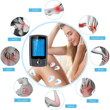24 Režīmā Ciparu Elektronisko Impulsu Massager EMS Muskuļu Stimulators Sāpju Mašīna, Elektriskā Terapija Ķermeņa Masāža