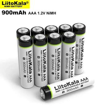 2-10pcs LiitoKala Sākotnējā AAA NiMH 900mAh Akumulatora 1.2 V Uzlādējamo Akumulatoru bateriju, Rotaļlietas,tālvadības pults