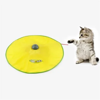 WAMMIKI Pet izglītības rotaļlieta, interactive play plāksnes pet četru apgriezienu regulēšana elektriskā kaķis rotaļlietas funny kaķis vinilplašu pet piegādēm