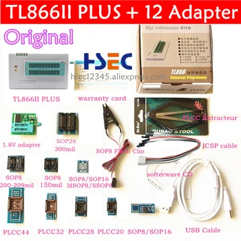 Oriģināls Xgecu TL866II PLUS universālā programmētājs NAND TSOP48 adapteris SOP8 flash klipu minipro TL866cs/A eeprom Programmētājs