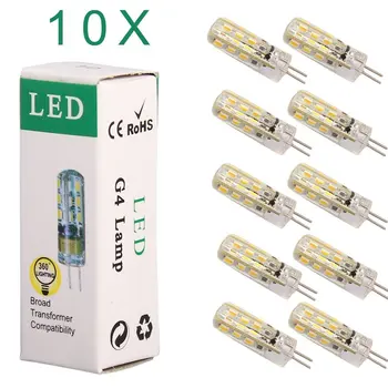 10x G4 1W 2W 3W 24/48SMD3014 SMD 2835 LED Ampoule Blanc Chaud (2800-3200K) LED spuldzes gaismas 150-180LM led gaismas DC12V 360 Grādu