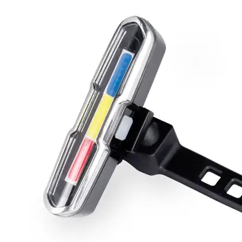 Velosipēda Aizmugurējās Gaismas Velosipēdu Asti LED Lampas, USB Uzlādējams Brīdinājums Drošības Laternu Vertikālo, Horizontālo Kronšteinu Tri Dual Krāsas