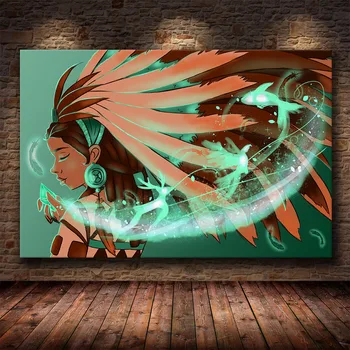 Amerikas Engonus Kanvas Glezna Native Indijas Sieviete Sienas, Mākslas Plakātu Drukāšana Mājas Dzīvojamā Telpu Dekorēšana