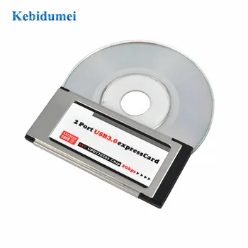Kebidumei PCI Express USB 3.0 PCI-E Kartes Adapteris 5 gb / s PCMCIA Dual 2 Porti, par NEC Chipset 34 MM ExpressCard Slots Konvertētājs