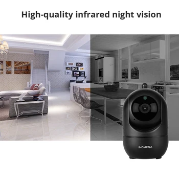 INQMEGA Mini Izmēra 1080P IP Kameras Tuya App WiFi Iekštelpu Mājas Drošības Kameru Auto Izsekošana Uzraudzības Nakts Redzamības Kustības Signalizācija