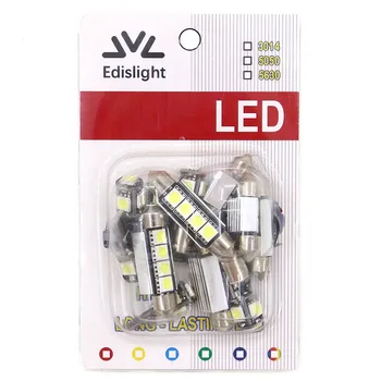 Edislight 16Pcs Nav Kļūda Canbus LED Lampas, Auto Spuldzes Interjera Iepakojuma Komplektu Par 2011. -. Gadam Volvo S60 Kartes Dome Durvis, Bagāžnieka Plate Light