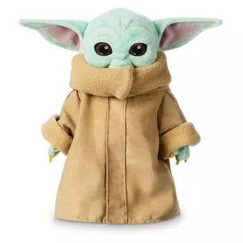 Disney Star Wars Force Atmodina Mandalorian Master Yoda Bērnu Anime Rīcības Attēls Karikatūra Plīša Peluche Rotaļlieta Dāvana Bērniem