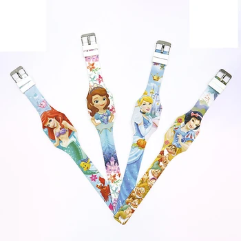 Disney Cartoon digitālās Gaismas rokas Pulkstenis Princess Sērijas Elektroniskās Etiķetes bērniem pulksteņi meitenes LED displejs Pilnīgu Kalendārs