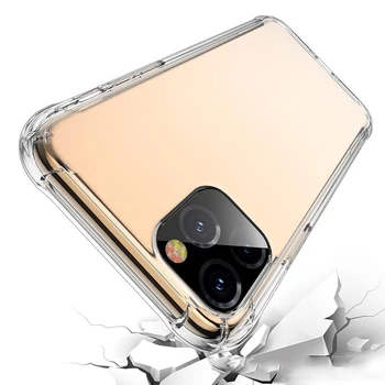 1000pcs Gaisa Spilvenu Caurspīdīga Lietā Par iPhone 12 Mini 11 Pro Max XS XR X 8 7 6 Plus SE Mīksto TPU Silikona Gēla Triecienizturīgs Vāks