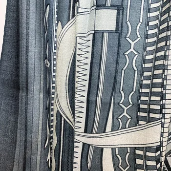 300s Kašmira Šalli Ķēdes Drukāšanas Retro klasisks Dizains Ziemas Šalle Pashmina Hijabs 200*100 cm