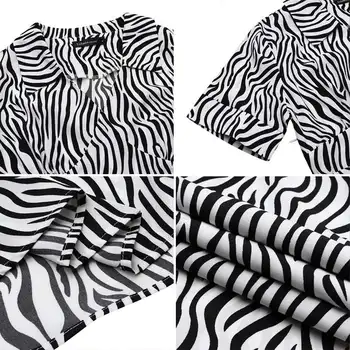 Sexy Īsām Piedurknēm Zebra Iespiesti Sadalīt Sundress Vintage Midi Kleitu Celmia Sievietes Ir 2021. Vasaras Gadījuma tusiņu Vestidos Drēbes 5XL