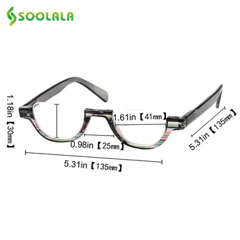 SOOLALA Daļēji bez apmales Mazo Lasīšanas Brilles Sievietēm Presbyopic Brilles lasīšanai Lasītāji Brilles +1.0 1.5 2.0 2.5 3.0 3.5 4.0