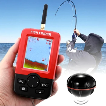 Echo-stabilāku Smart Portatīvo Zvejas Palīgs Dziļums Fish Finder 100M Wireless Sonar Sensors Echo Sounder Fishfinder Ezera Jūras Zvejas